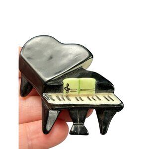 Vintage Russ Ceramic GRAND PIANO Refrigerator Magnet 3D Musical Instrument